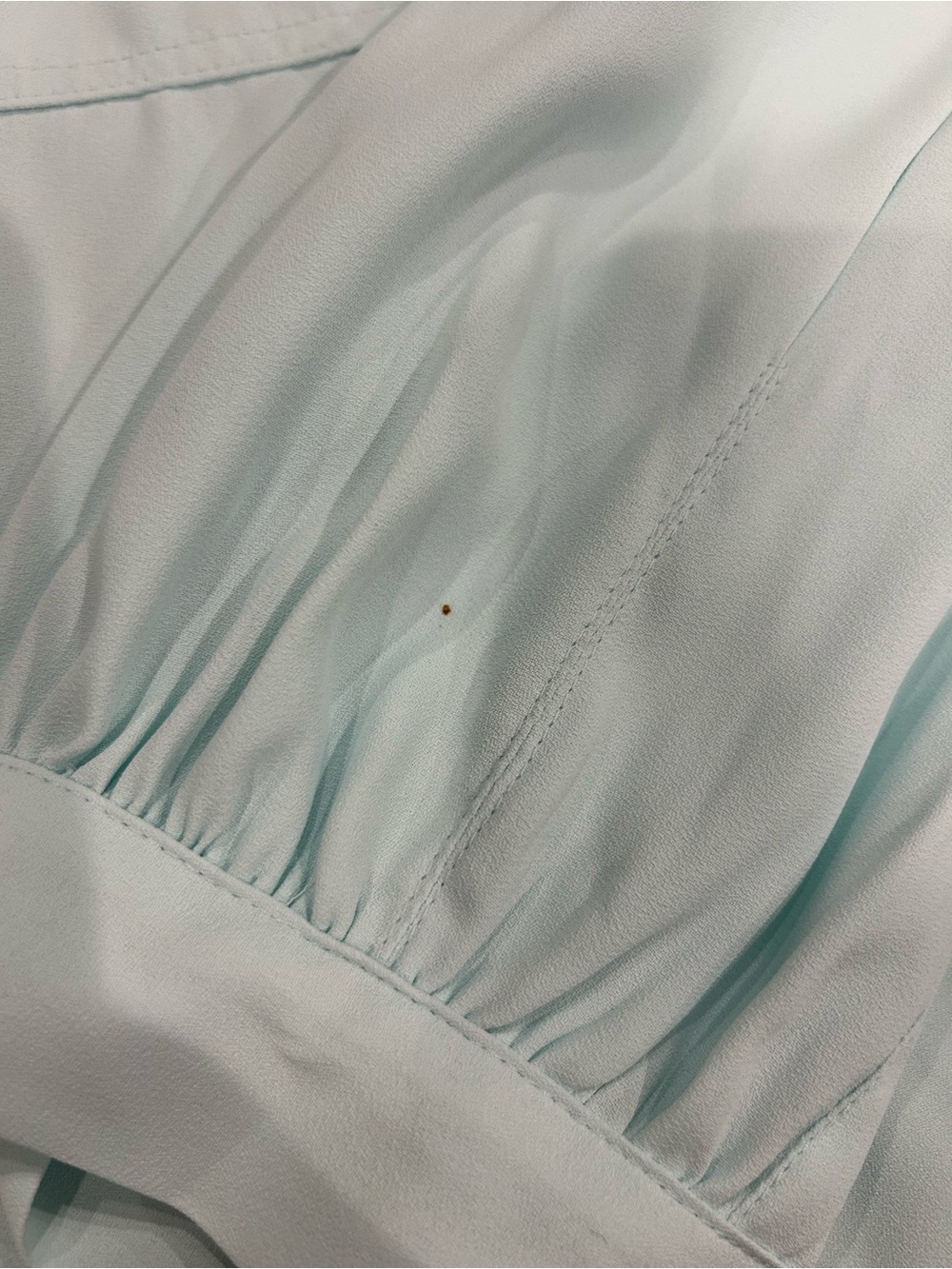 White House Black Market light mint blue Blouse - Picture 3 of 3